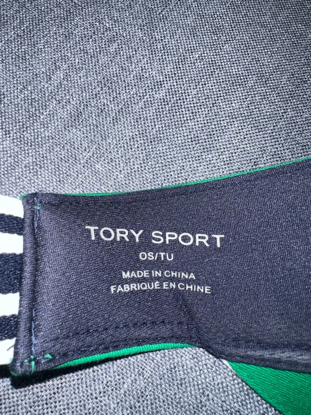 Tory Sport Green and Navy Athletic Visor - Picture 5 of 10